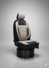 Karadeniz Serisi – Keten ve Yarı Deri Bel Destekli Oto Koltuk Kılıfı